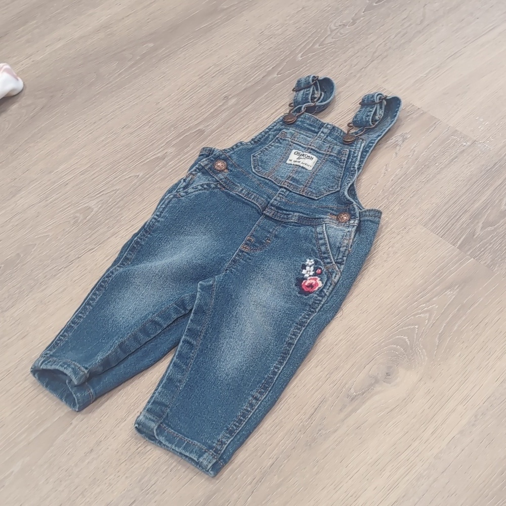 OshKosh Denim Overalls Size 6 Months